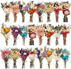 Layhit 24 Pcs Mini Dried Flower Bouquets Boho for Vase, Colorful by ShungLan