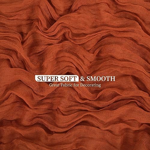 20 Pack Terracotta Cheesecloth Table Runner 120 Inch 10FT Rustic Boho Gauze Cheese Cloth Table Runner for Wedding Party Baby Shower Thanksgiving Christmas Decoration - Image 2