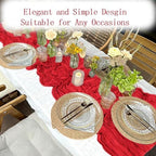 16 Pack Red Cheesecloth Table Runner 20 x 120 inch Gauze Table Runners 10 FT Long,Semi Sheer Boho Cheese Cloth Fabric Table Runner Bulk for Party,Wedding,Baby Shower,Bridal Shower Decoration - Image 5
