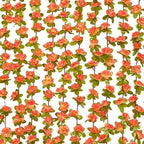 BLEUM CADE 12Pcs 16.4Ft Fake Flower Garland Artificial Rose Vines by BLEUMCADE