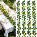 4Pcs Artificial Lemon Garland with Fruits, 24FT Fake Yellow Lemon Vines by Wenhuidr
