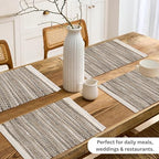 Hausattire Woven Table Placemats Set of 4 - Olive Green Christmas Jute Outdoor Table Mats for Kitchen Dining Decoration |Heat Resistant Farmhouse Dinner Spring Easter Placemat |13x19 Inch - Image 2