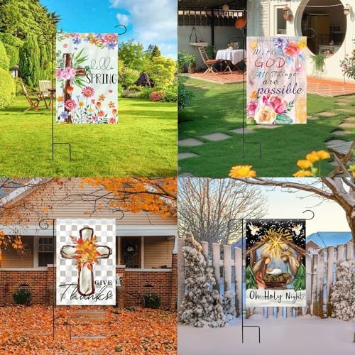 Christian Seasonal Garden Flags Set of 12, Double Sided 28 x 40 Inch Flags - Image 6