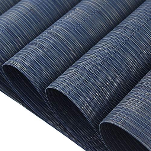 PIGCHCY Placemats Set of 12 Washable Durable Place Mats Vinyl Heat Resistant Non-Slip Table Mats Indoor Outdoor (Midnight Blue) - Image 4