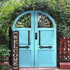 48 * 8 Inch - Welcome Sign for Front Door - Wood Plank Combo Set, Standing + Hanging Porch Decor, Large Rustic, Indoor/Outdoor - Image 4