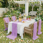 12Pack Lavender Cheesecloth Table Runners 10FT Gauze Table Runner - Image 2