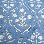 Ridhi Block Print Cornflower Blue Pillow Cover 24" x 24" (Pack of 2) Decorative Couch Pillows for Living Room, Chic Boho Cute Outdoor Pillows Covers Gifts for Spring, Easter and Valentine - Image 6