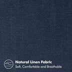 MIULEE Decorative Linen Pillow Covers 24x24 Inch Navy Blue - Image 2