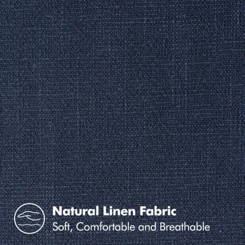 MIULEE Decorative Linen Pillow Covers 24x24 Inch Navy Blue - Image 2