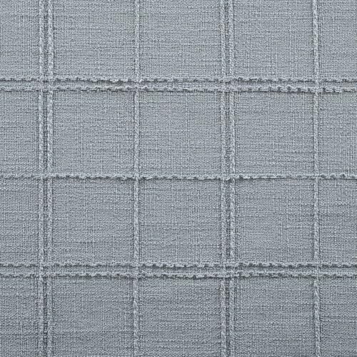 ZeeMart Linen Checked Farmhouse Placemats Set of 6, Chambray 13x19in - Image 4