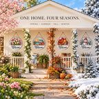16 Pcs Interchangeable Welcome Sign for Front Door,12 Inch Wood Decor - Image 3