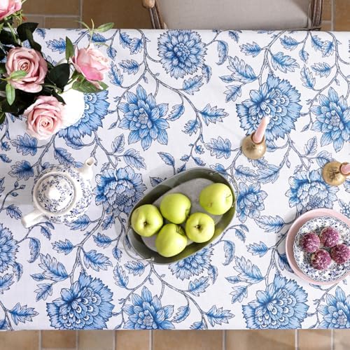 ISAENNE Designer French Rectangular Reusable Tablecloth,94"x63" - Image 4