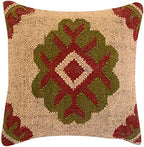 Trade Star Square 70% Jute 30% Wool Kilim Cushion Cover for Home Decor by TradeStar