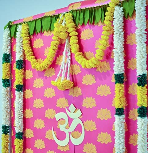 Desi Favors Hot Pink Lotus Paper Backdrop Sheets - Indian Backdrop Decorations for Wedding Background Wall Banner Set - 72x84 Inch - Image 4