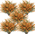 RECUTMS 36Pcs Fall Decoration for Home, Artificial Plants Outdoors Lavender - Image 2