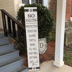 No Soliciting Wood Porch Sign 8inx48in Tall Wood Go Away Frame Vertical Leaner Farmhouse Large Do Not Disturb Sign for Front Door Deck Patio or Wall Decorations - Image 3
