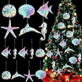 Geetery 15 Pcs Coastal Crystal Christmas Tree Ornaments Acrylic Ocean by Geetery
