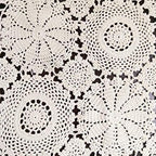 USTIDE Rustic Floral Table Runner Handmade Crochet Table Doily White 15"X47" - Image 5