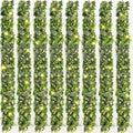8Pcs Eucalyptus Garland with Lights, Greenery Garland, Green Garland with Flowers, 5.9FT Artificial Faux Eucalyptus Leaves Vines for Table Mantle Home Wedding Party Indoor Outdoor Decor（2 Long Lights） by Waipfaru
