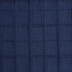 ZeeMart Linen Checked Farmhouse Placemats Set of 6, Navy Blue 13x19in - Image 4