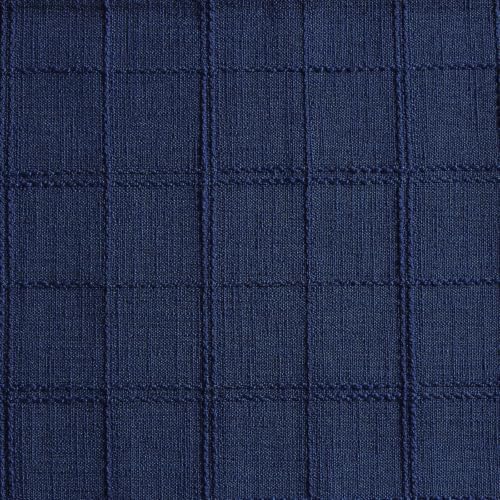 ZeeMart Linen Checked Farmhouse Placemats Set of 6, Navy Blue 13x19in - Image 4