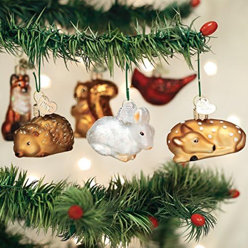 Old World Christmas Mini Woodland Animal Glass Blown Ornament for Christmas Tree, Handcrafted Holiday Decoration, Set Collection (6-Piece) - Image 2