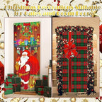 Preboun 6 Pcs Christmas Door Cover Decoration House Window Door Cover 78 x 35 Inches Santa Gingerbread Christmas Outdoor Sign for Home Wall Indoor Party Decorations - Image 4