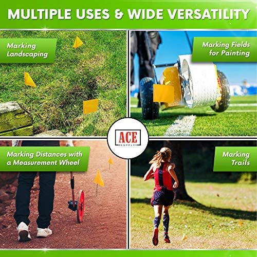 Yellow Marking Flags 1000 Pack - 4x5x15 Inch Yellow Flags for Yard - Markers For Lawn, Irrigation, Landscaping, Survey & Sprinkler Head Marking - Image 5