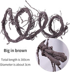 118" Brown L Fake Flexible Tree Trunk Twig Cane Grapevine Garland Hanging - Image 4