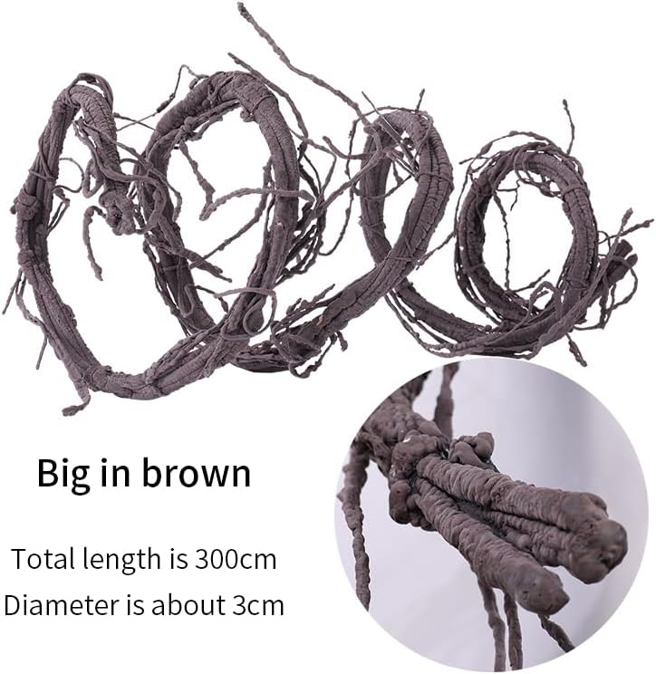 118" Brown L Fake Flexible Tree Trunk Twig Cane Grapevine Garland Hanging - Image 4