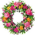 Balsam Hill Outdoor Radiant Peony Spring & Summer Wreath - 30" Premium UV-Protected Floral Door Wreath for Front Door, Patio, & Year-Round Outdoor Display by BalsamHill