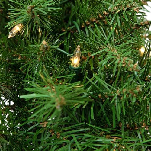 36" Pre-Lit Eastern Pine Artificial Christmas Wreath - Clear Lights - Image 6