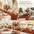 24 Pack Terracotta Cheesecloth Table Runner 17 x 108 Inch Boho Table Runner - Image 6