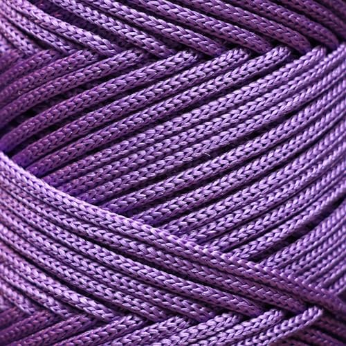 Makromecity, 2 Skeins of Polyester Macrame Cord 3mm x 131 Yards (394 feet) 3mm Polypropylene Lilac Macrame Cord Crochet Macrame Bag Cord Crafts for Wall Hangings, Bags, Underplate, Rug - Image 2