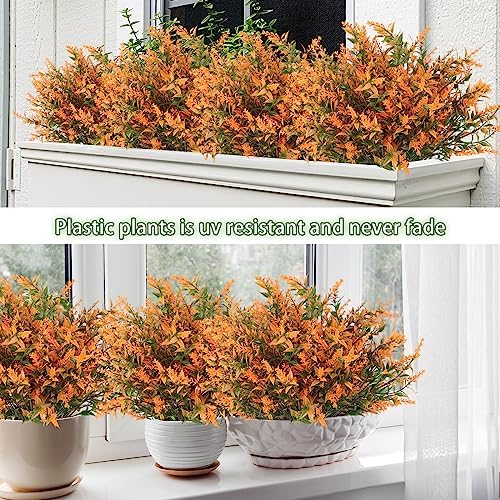 RECUTMS 36Pcs Fall Decoration for Home, Artificial Plants Outdoors Lavender - Image 6