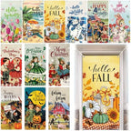 Breling 12 Pcs Seasonal Door Cover, Fall Halloween Decoration, Retro by Breling
