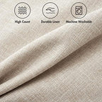 MIULEE 24x24 Inch Pack of 2 Decorative Linen Burlap Textured Euro Pillow Covers Farmhouse Boho Accent Pillowcases Spring Home Decor for Couch Sofa Bedroom Living Room Taupe - Image 2
