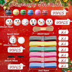 Vicenpal 450 Pcs Christmas Wooden Beads, Striped, Vibrant Color - Image 2