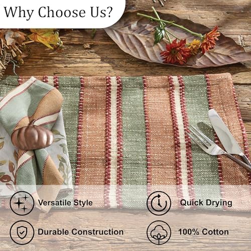 Park Designs Toffee Placemat Set of 4, Braided Cotton - Image 6