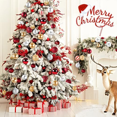 TranquilBliss Christmas Ball Ornaments, 24-Pack, 2.5-Inch, Red - Image 7