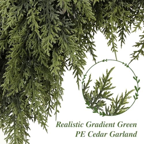 Alupssuc 18FT Christmas Garland, Encrypting Real Touch Cedar Garland - Image 5