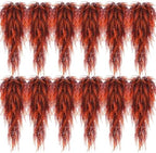 Daifunli 16 Pcs Artificial Fall Hanging Plants Fake Hanging Ferns Plastic Autumn Faux Plants for Wall Room Garden Garland Indoor Outdoor Decor No Basket (Fall Boston) by Huiinen
