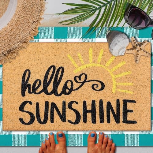 Tinideya 2 Pcs Hello Sunshine Door Mat 23.6 X 35.4 Inches - Image 5