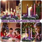 Purple Ribbon Christmas Advent Wreath 13inch, Purple Advent Candle Holder,advence Wreaths Table Centerpiece Decor,Church Advent Wreath Candle Holder, Advenct Calendar Season Decorations - Image 6