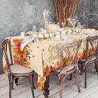Fall theme Party Supplies Kit, Serve 25, Autumn Harvest Disposable Dinnerware Includes: Paper Dinner Plates, Dessert Plates, Napkins, Cups, and Tablecloth, for Thanksgiving Party Decorations - Image 6