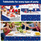 4.5 x 100 Feet Patriotic Tablecloth for 4th of July Independence Day Decorations,Roll of Disposable Custom White Blue Red Star Memorial Day Photography Backdrop for 4th of July Themed Party Supplies - Image 5