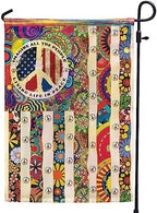 Flags-People Living Life In Peace Hippie Flag PSL318F, Garden Flag (11.5" x 17.5")-USA House Garden Flags Premium Polyester-Decorative Outdoor Flags by FLAGWIXLLC