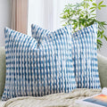 AmHoo Set of 2 Boho Chenille Pillow Cover Decorative Tufted Pillowcase for Couch Bed Sofa Bedroom Living Room Modern 18 x 18-Inch Sky Blue by AmHootextile
