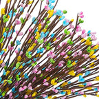 Juinte 30 Packs Easter Berry Garland Artificial Sprays Wire Spring Pip Berry Decorative Garland Picks Floral Pip Picks Stems for Easter Crafts Floral Arrangement Wreath Making - Image 3
