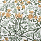 Ridhi Block Print Goldenrod Yellow Throw Pillow Cover 16" x 16" (Pack of 2) Decorative Cushion Covers with Ruffle for Couch, Sofa, Bed, Living Room, Home Decor Gift for Spring, Easter, Valentine - Image 6
